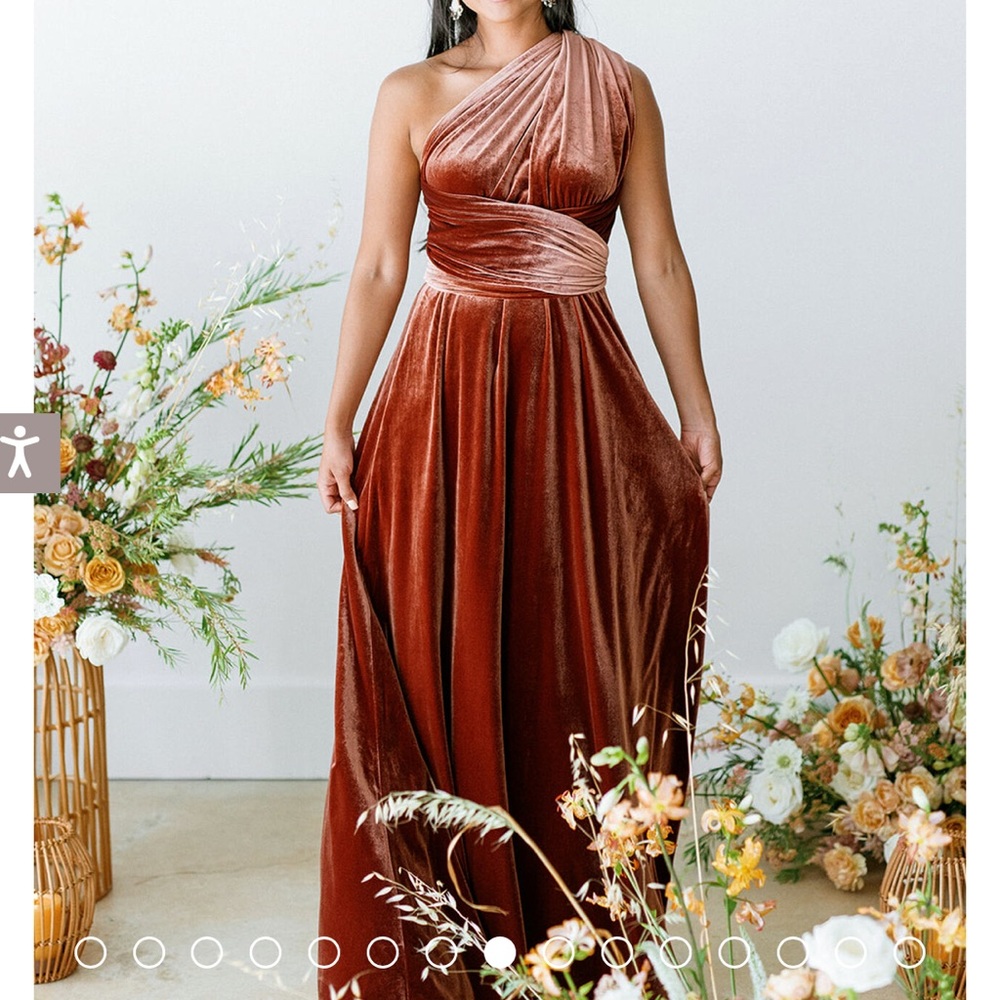 Micah Convertible Bridesmaid Dress in Terracotta